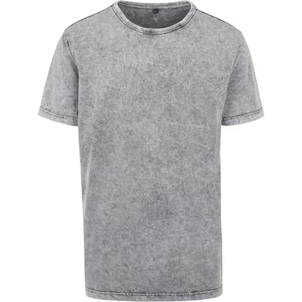 Build your Brand Acid Washed Tee BY070 - Grey Black - M