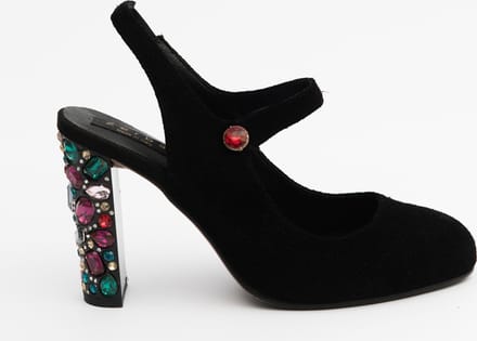 Zerba - Dames Pumps - Maat 38- Zwart Leer - Belgina