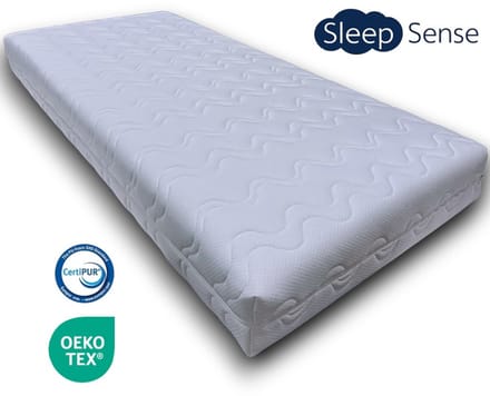Sleep Sense® - Comfortschuim matras 90x200 - circa 14 cm - premium afritsbare hoes - Oekotex Certipur gecertificeerd - Gratis levering