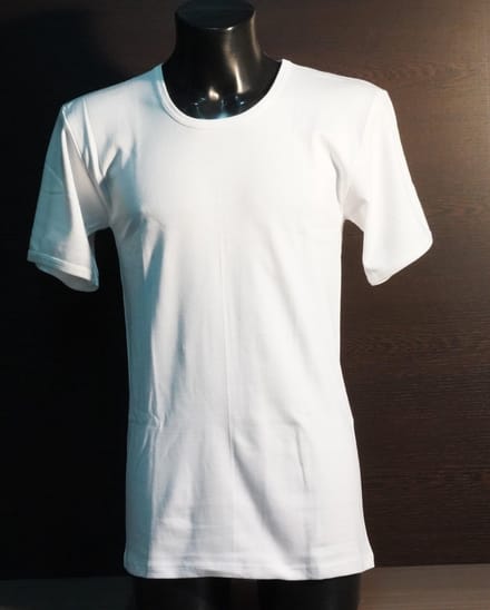 HL Tricot - Borstrok korte mouw wit - Maat S - Mannen - wit -