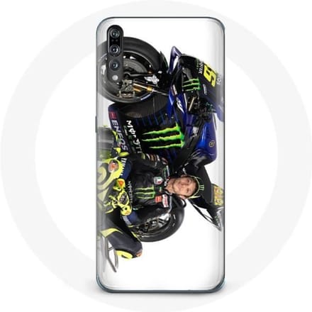 Coque pour Huawei P20 Pro Valentino Rossi Pilote de vitesse fond blanc