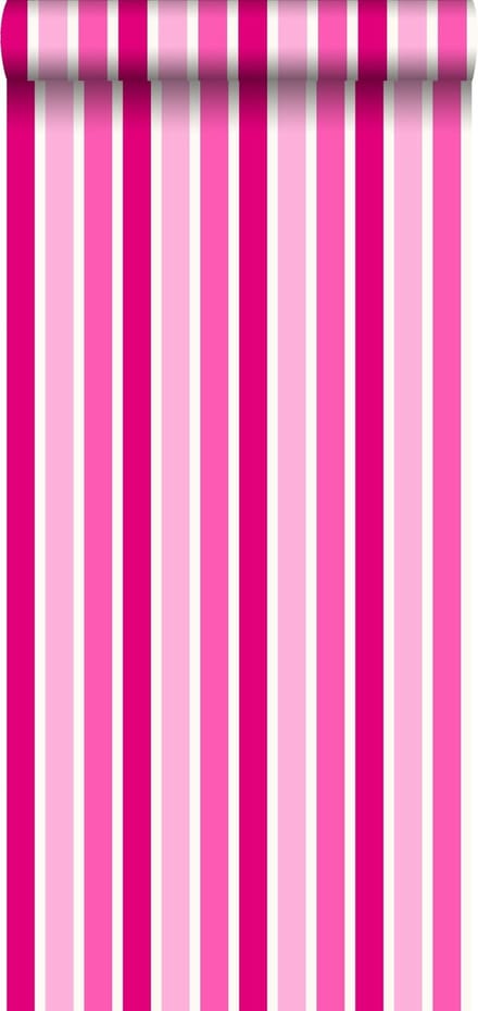ESTAhome behang strepen roze - 53 cm x 10.05 m - 115818