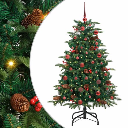 vidaXL - Kunstkerstboom - Groen - 150 - cm - PVC - en - Metaal - en - Plastic