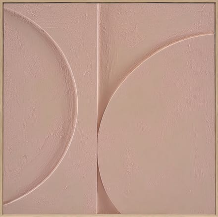 Ter Halle - Schilderij - Wanddecoratie - 3D Art - Roze Cirkels - 80x80cm