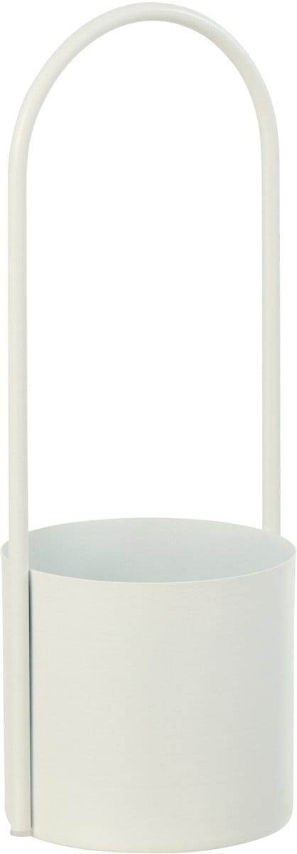 J-Line bloempot - ijzer - wit - large