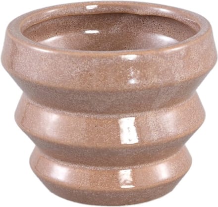 PTMD Tims Bloempot - 11 x 11 x 9 cm - Keramiek - Bruin