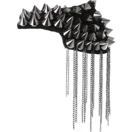 Punk Gotische Kwast Stud Pin Broche Epaulette Schouderteken Bord Epaulet 649c black
