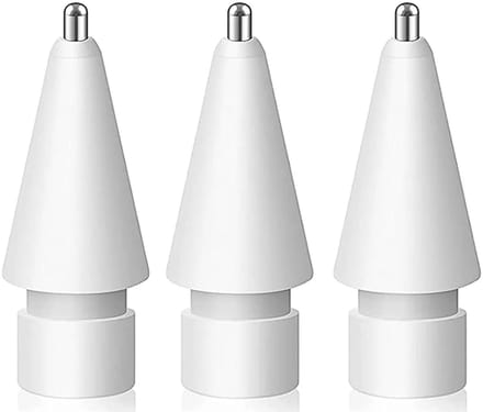 Replacement Metalen Tips - Geschikt voor Apple Pencil 1st Gen & 2nd Gen - Vervangende Tips 3 Stuks - Wit