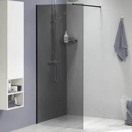 Sealskin Inloopdouche Mix&match 98x200cm - Mat Zwart Profiel - 8 Mm Rookglas