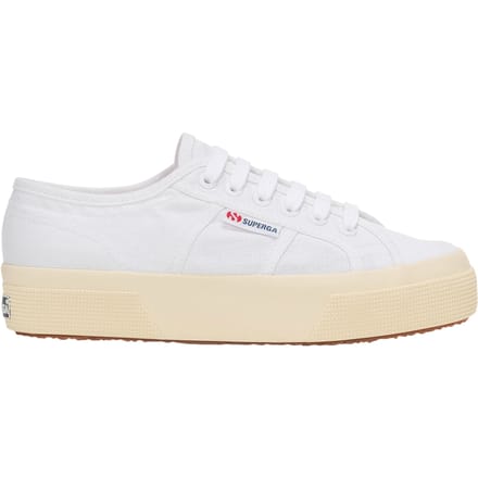 Superga Unisex 2740 Linnen platformschoenen voor volwassenen (Wit/ gebroken wit)