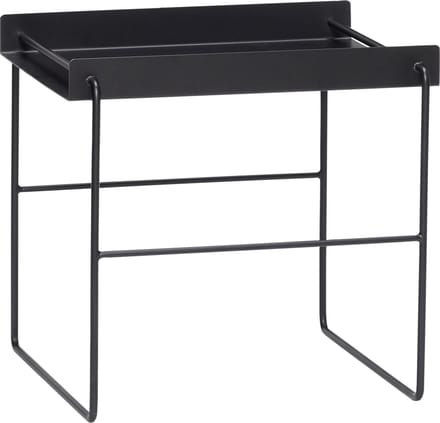 HÜBSCH INTERIOR - Bijzettafel van zwart metaal - 41 x 41 x h45cm