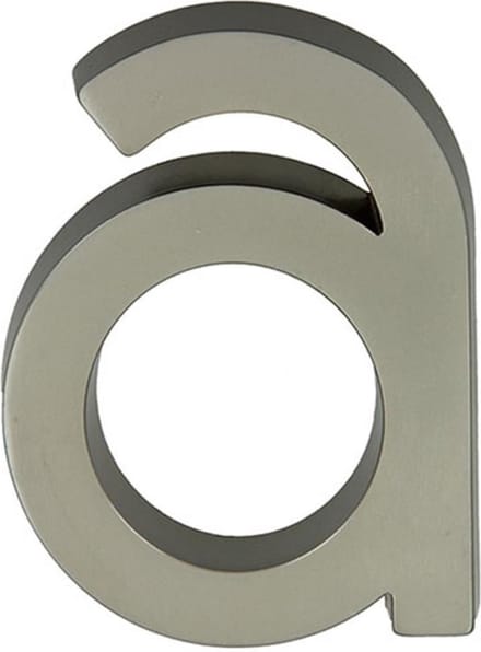 Huisnummer "a" Yale Mat Vernikkeld 93mm