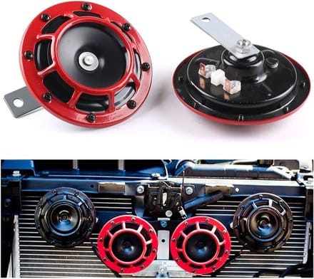 VCTparts® Toeter Hoorn Claxon Kit - Rood (Set)