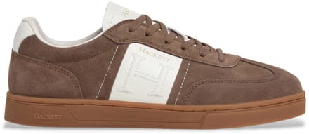 Hackett London Harper League Bruin Leren Sneakers