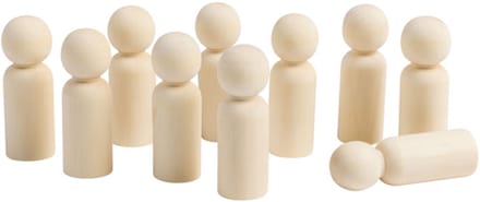 Eduplay houten poppetjes speelgoed set - medium - 10 stuks - creatief.