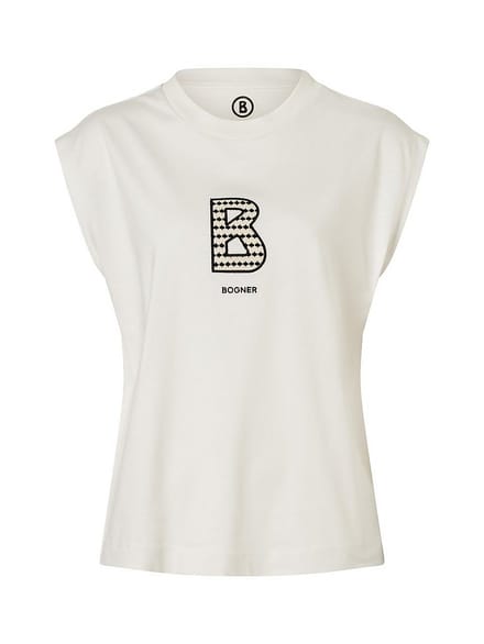 Mouwloos Loose Fit-shirt ronde hals Dania Van Bogner wit