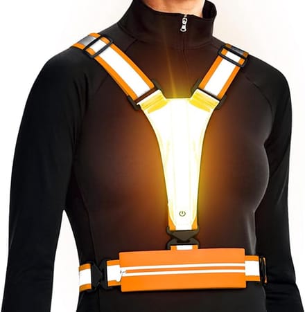 Famanu – Reflecterend vest - hardloopuitrusting - verstelbaar - borsttelefoonhouder - voor hardlopers