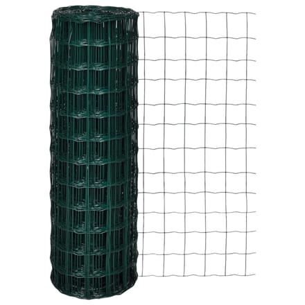 vidaXL - Hekpanelen - PVC-gelaagd - ijzer - Groen