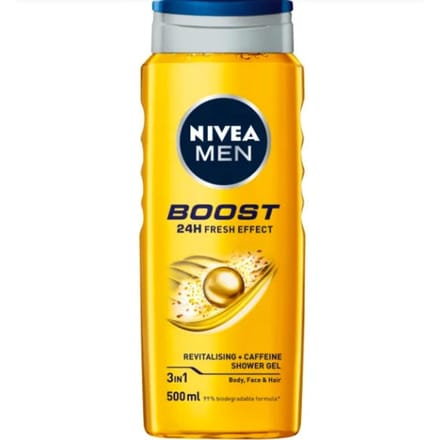 NIVEA Men Boost 24h Fresh Effect 3-In-1 Shower Gel 500 ml