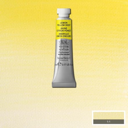 Watercolor paint W&N 5ml - 348 Lemon Yellow Deep