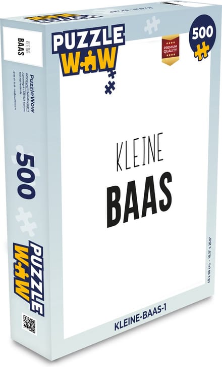 Puzzel Spreuken - Kleine baas - Kinderen - Jongens - Quotes - Legpuzzel - Puzzel 500 stukjes