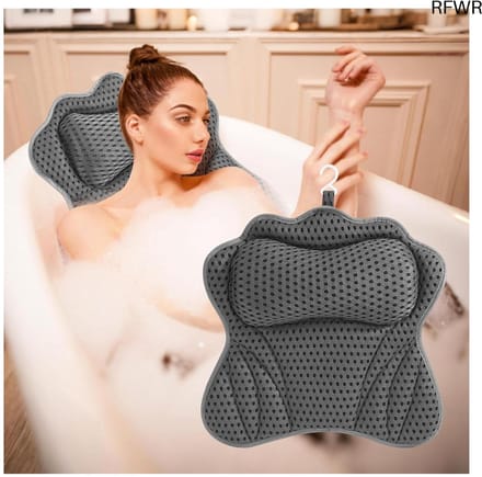 RFWR® Ergonomisch Badkussen met Antislip Zuignappen voor Volledige Ondersteuning