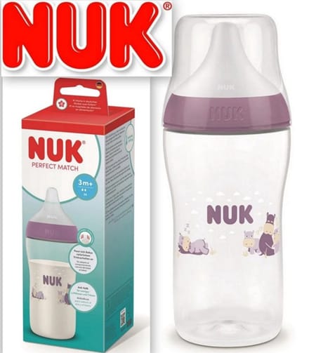 NUK Perfect Match PP | 260 ml | babyfles | speen M | 3+maanden