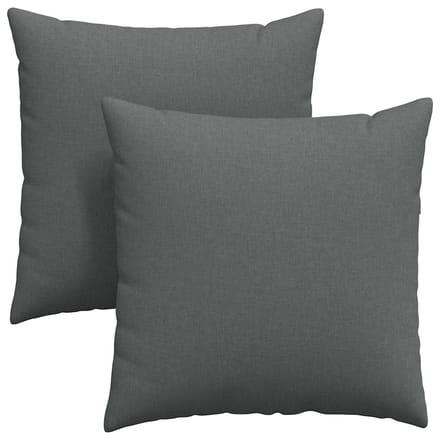 vidaXL - Zitkussens - 2 - st - Stof - Donkergrijs - 80 - x - 80 - cm
