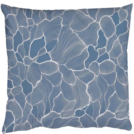 Sierkussens - Kussentjes Woonkamer - 45x45 cm - Abstract - Blauw - Bladeren