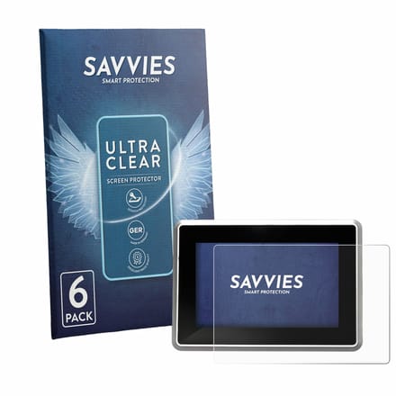 Savvies - Screenprotector voor GESAS High Performance 7" HMI Panel - Folie Beschermfolie transparant 6 Stuks