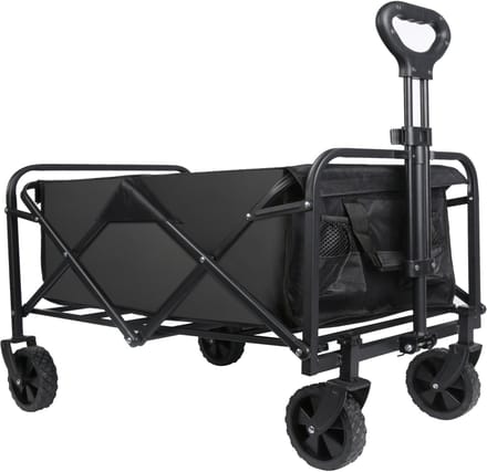DailyDamaar bolderkar - Bolderkar opvouwbaar - Trekkar - Bagagekar - Verstelbare handgreep - 100 L - Buitengebruik - 70×43×72cm - Zwart