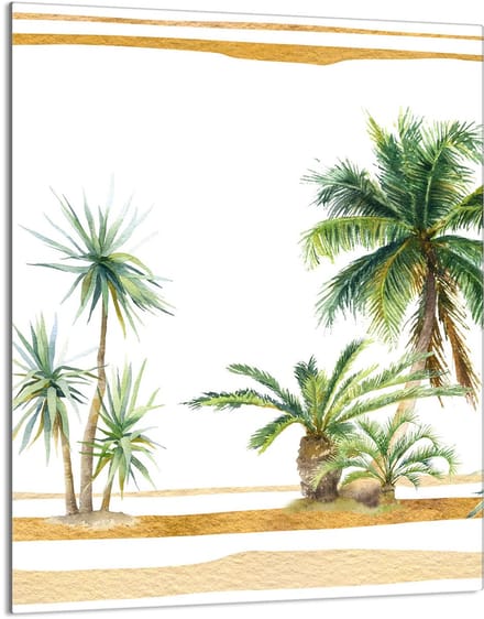 TMK ArtDeko - Snijplank - 40x52 cm - Motief Palmen - Gehard Glas