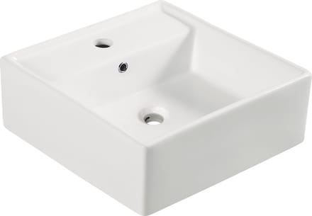 Wiesbaden Larx Waskom Vierkant 41 x 41 x 15 cm - Keramiek Glans Wit