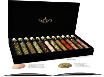 Kruiden & Specerijen Proeverij 12 tubes in Luxe Cadeau Box, Set 1