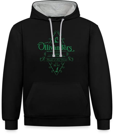 Harry Potter Olivanders Winkel Groen Logo Contrast Hoodie