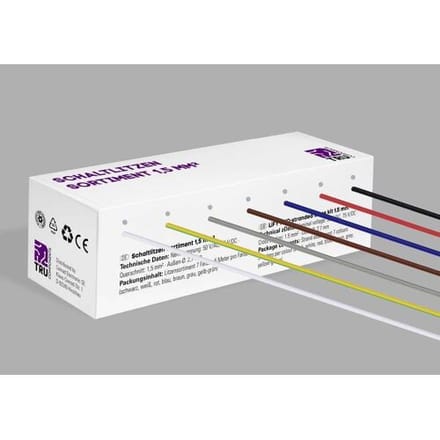 TRU COMPONENTS TC-12112372 Draad 1.5 mm² Zwart, Wit, Rood, Blue, Bruin, Grijs, Geel-groen 1 set(s)