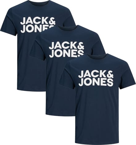 Jack & Jones Heren t-shirt 3 pack Corp