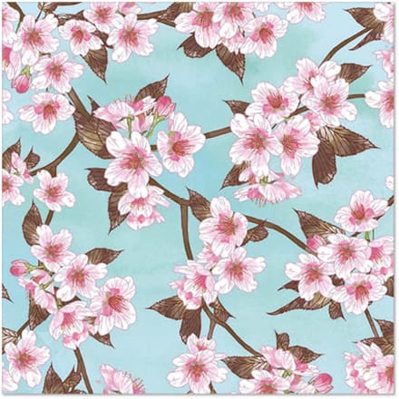 10x 20 Servetten 3-laags 1/4 vouw 33 cm x 33 cm Cherry Blossoms