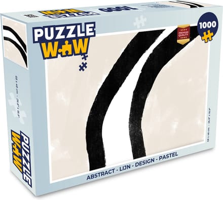 Puzzel Abstract - Lijn - Design - Pastel - Legpuzzel - Puzzel 1000 stukjes volwassenen