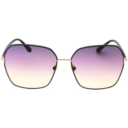 Tom Ford Claudia-02 Gradient Smoke Lens Glanzend zwarte zonnebril