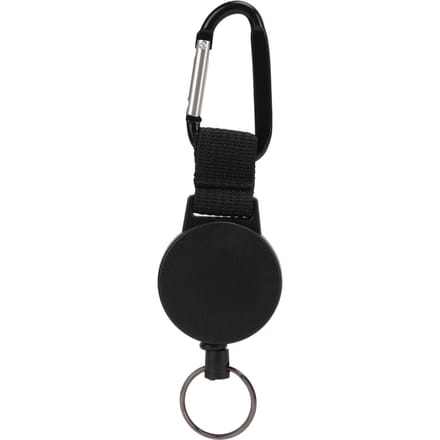 Intrekbare sleutelhanger, zware karabijnhaak, sleutelhanger, lanyard, badge-haspels met stalen black