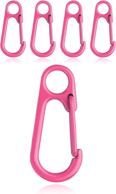 Set van 5 Gekleurde Karabijnhaken - Roze