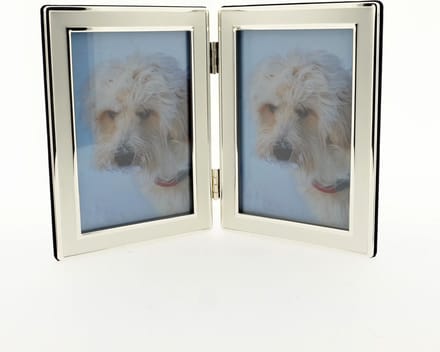 AL - Fotolijst - Glans/Mat Zilver - 2-luik - 9 x 13 cm