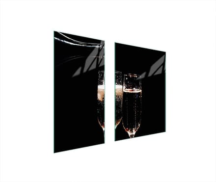 TMK ArtDeko - Snijplank - 75x52 cm - Wijnkleurig - Hartglas