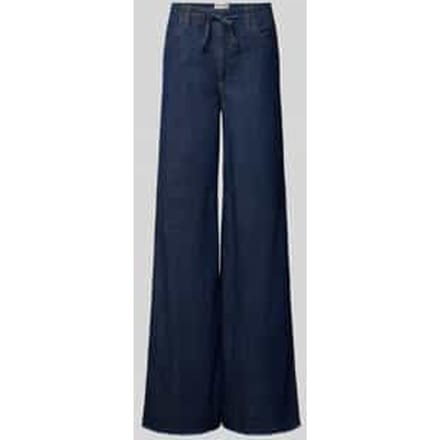 Wide leg jeans met strikceintuur, model 'THE PALAZZO'
