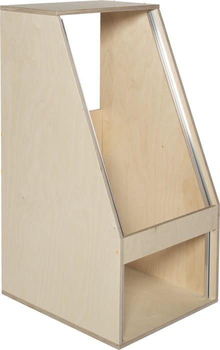 MUSIC STORE Siderack 17+6 HE berk MP bouwpakket, unlackiert, schr/ger - Studio racks