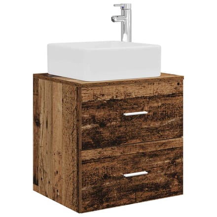 vidaXL - Wandgemonteerde - wastafel - van - een - meubel - Oud - hout