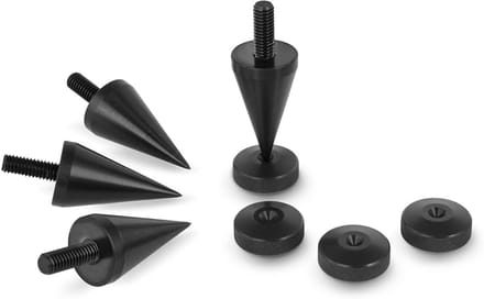 Luidspreker Spikes - Speaker Pads - Stabiele Plaatsing - Zwart Geanodiseerd Aluminium - 20mm Diameter - Zwart