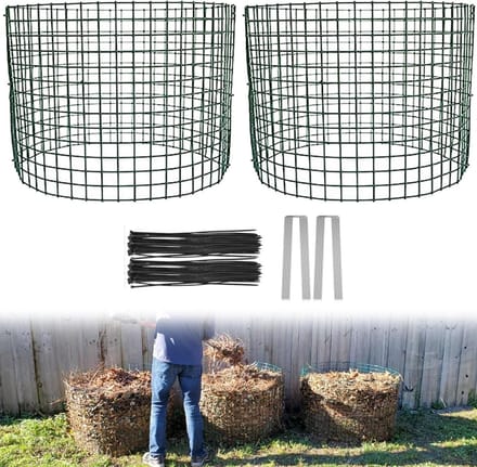 Compostbak Tuin - Compostvat Composteren - Afval Verwerken - Gegalvaniseerd Gaas - 60 cm - Zwart