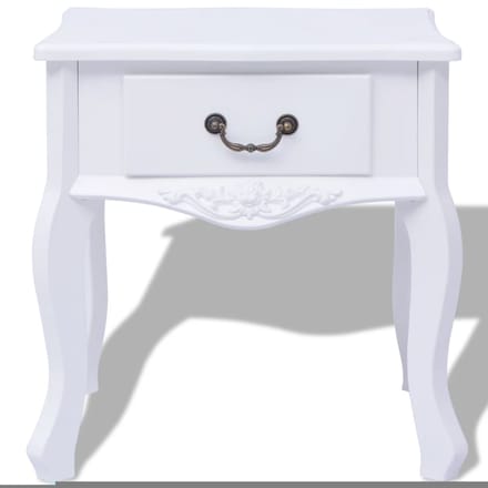 vidaXL - Nachtkastjes - 2 - stuks - MDF - wit